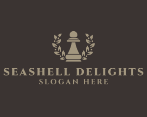 Chess Pawn Wreath Company logo design