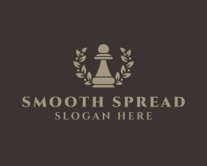 Chess Pawn Wreath Company logo design