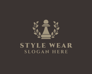 Chess Pawn Wreath Company logo design