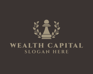 Capital - Chess Pawn Wreath Company logo design