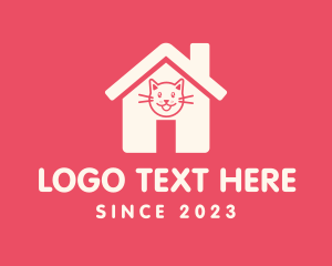 House - Pet Cat House logo design