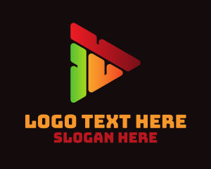 Pop - Artistic Play Button logo design