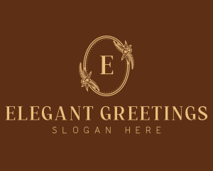 Elegant Beauty Floral Wreath logo design