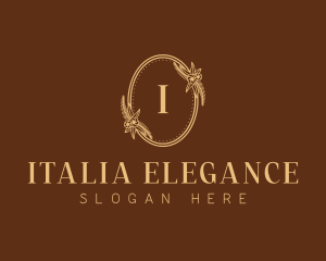 Elegant Beauty Floral Wreath logo design