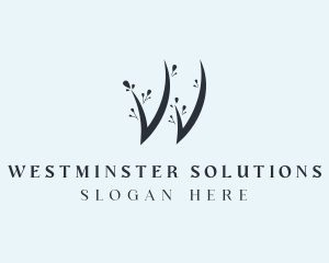 Floral Salon Letter W logo design