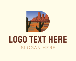 Desert - Arizona Desert Letter D logo design