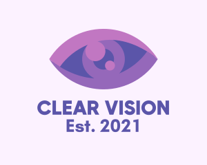 Optics - Purple Eye Clinic logo design