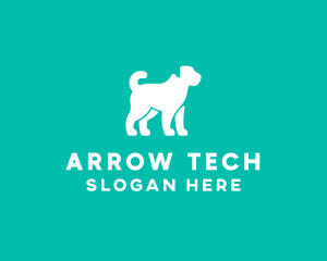 Pet Dog Silhouette logo design