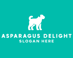 Pet Dog Silhouette logo design