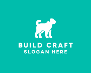 Pet Dog Silhouette logo design