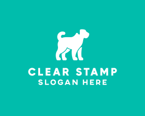 Pet Dog Silhouette logo design