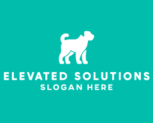 Pet Dog Silhouette logo design