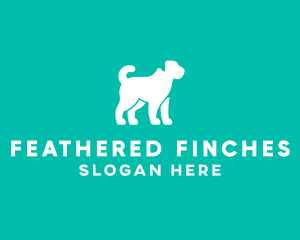 Pet Dog Silhouette logo design