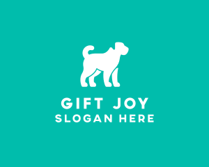 Pet Dog Silhouette logo design