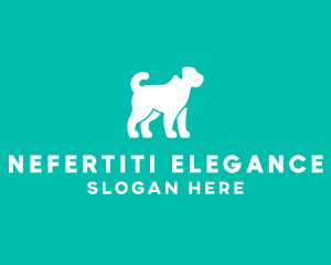 Pet Dog Silhouette logo design