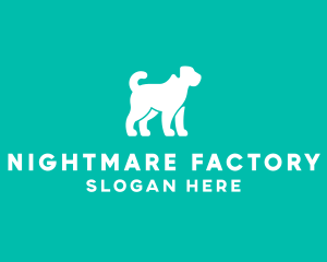 Pet Dog Silhouette logo design