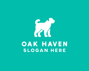 Pet Dog Silhouette logo design