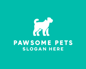 Pet Dog Silhouette logo design