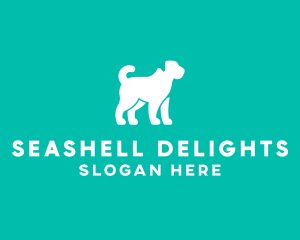 Pet Dog Silhouette logo design