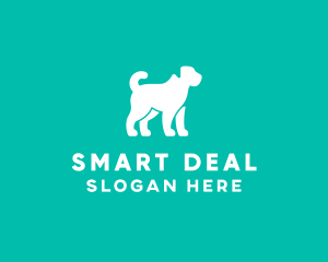 Pet Dog Silhouette logo design