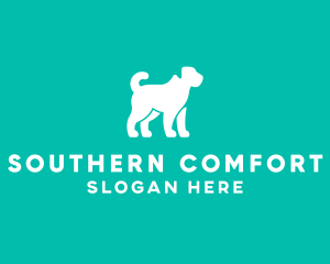 Pet Dog Silhouette logo design