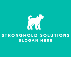 Pet Dog Silhouette logo design