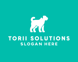 Pet Dog Silhouette logo design