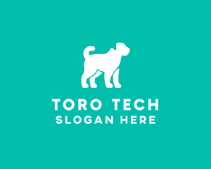 Pet Dog Silhouette logo design