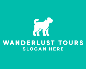 Pet Dog Silhouette logo design