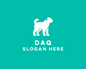 Red Dog - Pet Dog Silhouette logo design