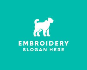 Pet Dog Silhouette logo design