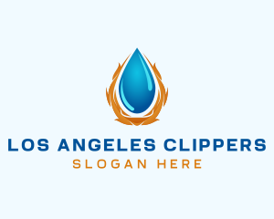 Flame - Flame Water Droplet logo design