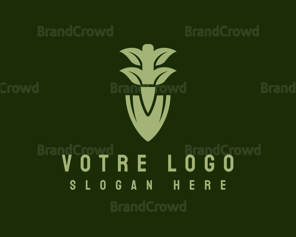 Green Herb Shovel Logo