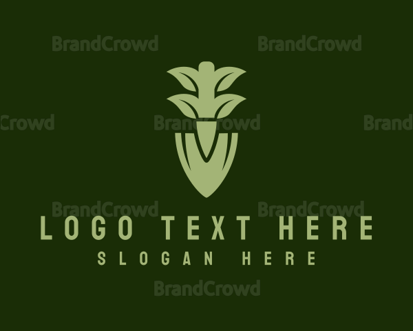 Green Herb Shovel Logo