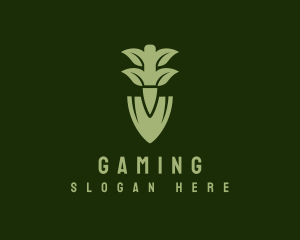 Green Herb Shovel Logo