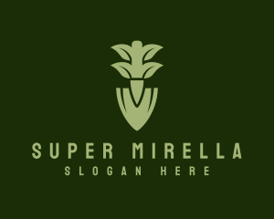 Herbal - Green Herb Shovel logo design