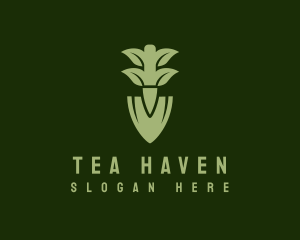 Green Herb Shovel logo design