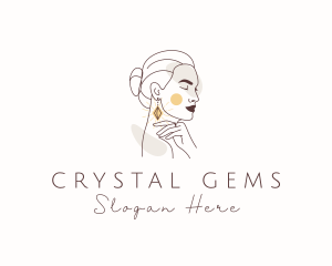 Luxury Woman Jewelry logo design