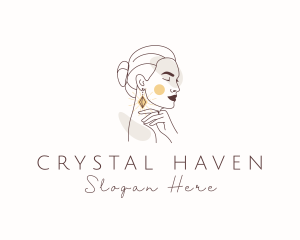 Luxury Woman Jewelry logo design