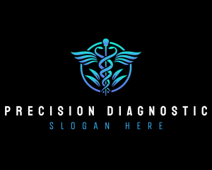 Diagnostic - Caduceus Health Wellness logo design