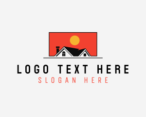 Residential - House Roofing Real Estate logo design