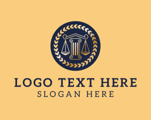 Notary - Law Firm Pillar logo design
