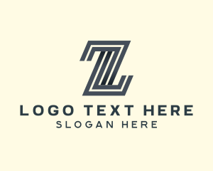 Professional Stripe Line Letter Z logo design