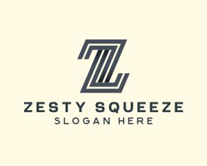 Professional Stripe Line Letter Z logo design