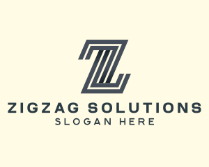 Professional Stripe Line Letter Z logo design