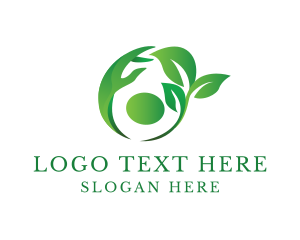 Vegetarian - Herbal Plant Person logo design