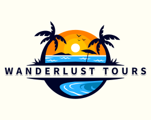 Tropical Beach Vacation logo design