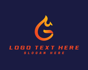 Temperature - Roast Flame Fire logo design