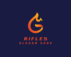 Roast Flame Fire Logo