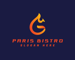 Roast Flame Fire logo design